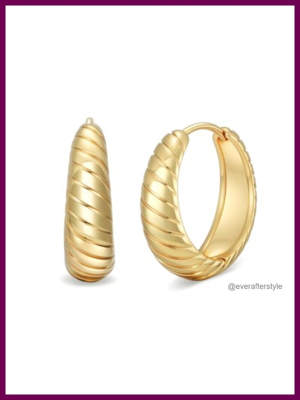 14K Gold Plated Hoop Earrings for Women Hypoallergenic Lightweight Teardrop